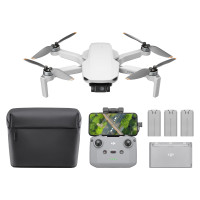 DJI Mini 4K Fly More Combo, Drone con cámara 4K UHD para adultos, menos de 249 g, estabilización de cardán de 3 ejes, transmisión de vídeo de 10 km, retorno automático, 3 baterías para un tiempo máximo de vuelo de 93 min, QuickShots
