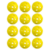 Cannon Sports Pelotas de sóftbol de plástico de 12 pulgadas – Paquete de 12 pelotas de sóftbol de plástico de tamaño oficial – Perfecto para golpear, lanzar, batear, juegos recreativos (amarillo)