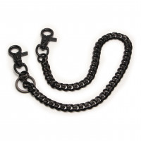 Ruth&Boaz Cadena hexagonal de acero inoxidable para llavero (24,8, negro)