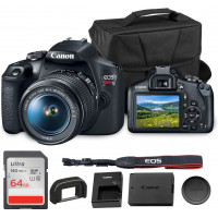 Cámara DSLR Canon EOS Rebel T7 con paquete de lentes de 18-55 mm