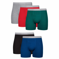 Hanes Boxer para hombre, cintura ComfortFlex de algodón suave y transpirable, paquete múltiple de ropa interior breve, paquete de 5, teñido surtido, mediano