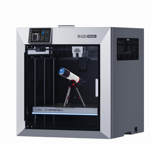 Impresora 3D QIDI Max4, gran volumen de construcción de 390 × 390 × 340 mm, cámara calentada a 65 ℃