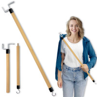 Nourislif Bastón para vestir de 27 pulgadas, bastón largo para ancianos, discapacitados, movilidad limitada, bastón de ayuda para la vida diaria para reemplazo de cadera, espalda, ayuda para vestirse para pantalones, zapatos, calcetines