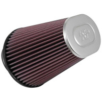 Filtro de aire universal con abrazadera K&N: alto rendimiento, premium, lavable, filtro de repuesto: diámetro de brida: 3,5 pulgadas, altura del filtro: 7 pulgadas, longitud de brida: 1,75 pulgadas, forma: ovalada recta, RF-1033