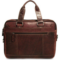 Maletín Voyager Slim con cremallera #7320 (marrón)