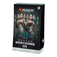 Magic: The Gathering Modern Horizons 3 Commander Deck - Tricky Terrain (baraja de 100 cartas, paquete de muestra de refuerzo de coleccionista de 2 cartas + accesorios)