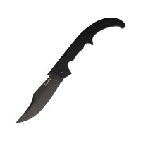 Cold Steel Espada XL Navaja de bolsillo 7.5 Punta de clip AUS-10 Hoja negra Mango G-10 Negro