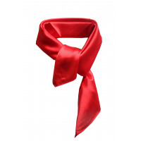 Pañuelo cuadrado de seda pañuelo para la cabeza de color puro pañuelo de mezcla (rojo)