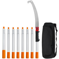 VEVOR Sierra de poste manual, podadora de árboles extensible de 4,6 a 9,8 pies, hoja de acero afilada para recortar ramas altas, cortadora de ramas manual con mango ligero de aleación de aluminio, para podar palmeras y arbustos