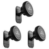 Tackform Paquete de tres soportes magnéticos para teléfono, soporte magnético universal para tablero y soporte para teléfono celular, ideal para automóvil, hogar y oficina