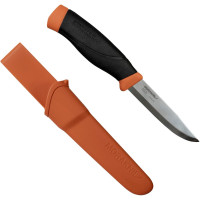 Morakniv Companion Cuchillo resistente con hoja de acero inoxidable, 4,1 pulgadas, naranja