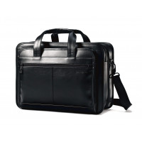 Maletín extensible de piel Samsonite, negro, talla única