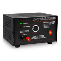 Pyramid Car Audio PS15K Fuente de alimentación de 10 amperios con adaptador de cargador para automóvil