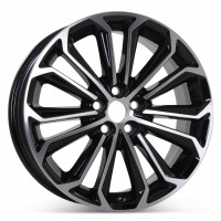WheelerShip Rueda de aleación de repuesto negra mecanizada de 17 pulgadas para Toyota Corolla S 2014-16 75152