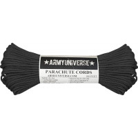 Army Universe Paracord de nailon negro, 550 libras, tipo III, 7 hebras, cuerda de utilidad hecha en EE. UU., 100 pies