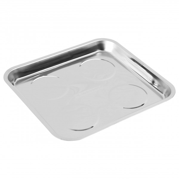 OEMTOOLS 25119 Bandeja magnética cuadrada de 10 x 11 pulgadas, soporte magnético para herramientas, construcción de acero inoxidable resistente, bandeja organizadora de herramientas que sostiene de forma segura piezas pequeñas y sujetadores