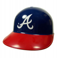 Réplica de casco de bateo Rawlings Atlanta Braves azul marino-rojo