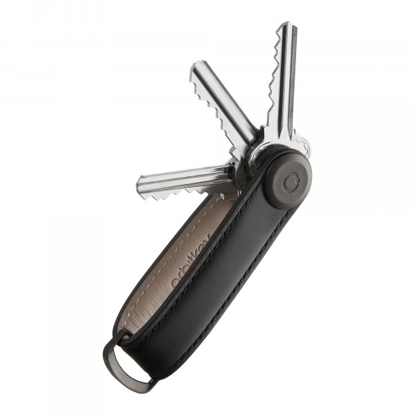 Organizador de llaves de cuero orbitkey - Negro
