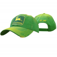 Gorra de béisbol vintage con logotipo bordado de John Deere, talla única, verde para hombre