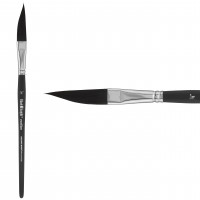 Creative Mark Black Knight Artist Liner Brush, pincel sintético de mango corto para acuarela, delineador de espada de 3/4 pulgadas