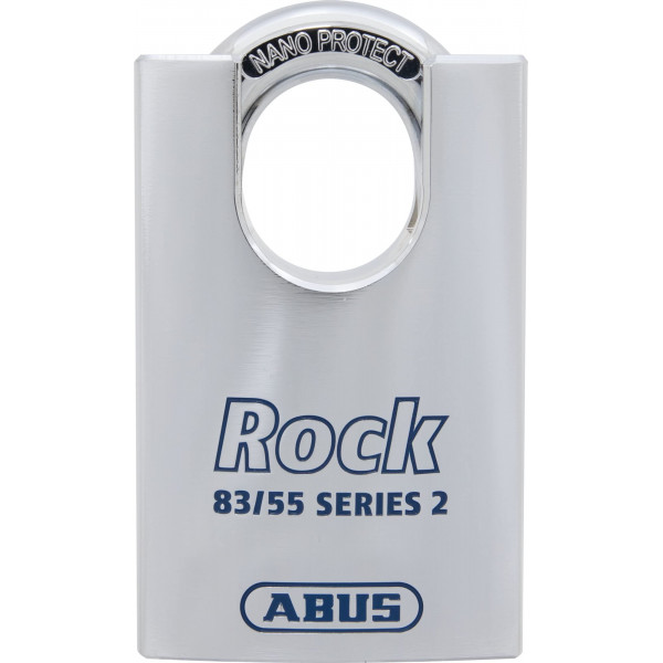 ABUS 83CS/55-300 Candado Schlage de latón cromado con recodificación, punta cero