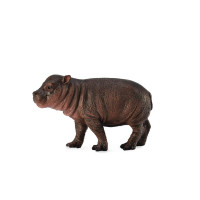 CollectA Figura de juguete de ternero de hipopótamo pigmeo de vida silvestre, modelo auténtico pintado a mano
