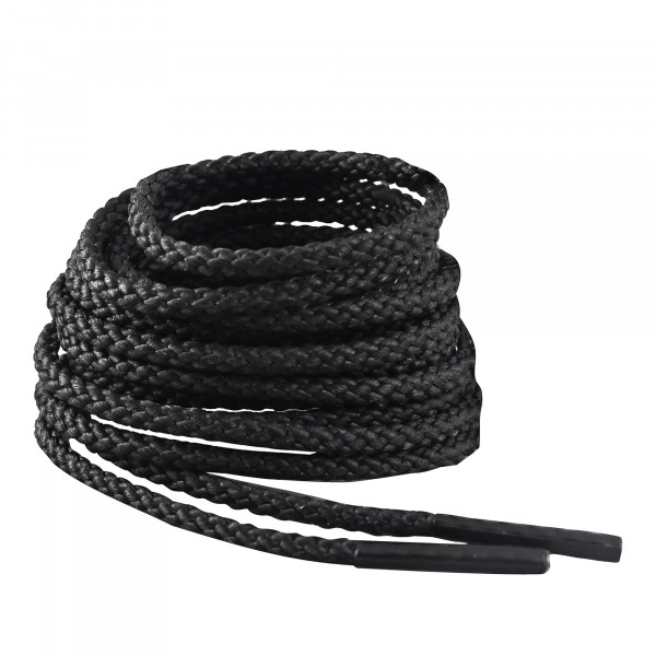 IRONLACE Cordones redondos irrompibles para botas y zapatos, indestructibles, impermeables y resistentes al fuego, resistencia a la rotura de 1500 libras/par, negro, 84 pulgadas, 3,2 mm de diámetro, 1 par