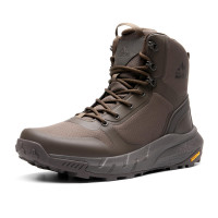 NORTIV 8 Botas tácticas militares para hombre con cremallera ligera, marrón, 8,5