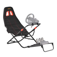 VEVOR Soporte portátil para volante de carreras, plegable y ajustable, soporte para volante Sim, ancho interior del asiento de 18,5 pulgadas, compatible con Logitech G923/G920/G29, Thrustmaster T248P, Fanatec, Hori, Mad Catz, negro