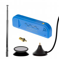 Nooelec NESDR Mini 2+ 0.5PPM TCXO RTL-SDR y ADS-B Juego de receptor USB con antena, soporte y adaptador SMA hembra. Sintonizador RTL2832U y R820T2. Radio definida por software de bajo costo para Windows, Mac OS y Linux