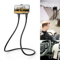 B-Land Soporte para teléfono celular, soporte universal para teléfono móvil, soporte perezoso, soporte de montaje flexible DIY con múltiples funciones (negro)