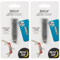 Nite Ize HipClip Clip adhesivo universal de acero inoxidable liviano (paquete de 2) 2