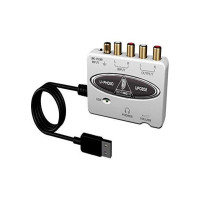 Behringer UFO202-BK Paquete de grabación de vinilo con interfaz de audio USB, negro
