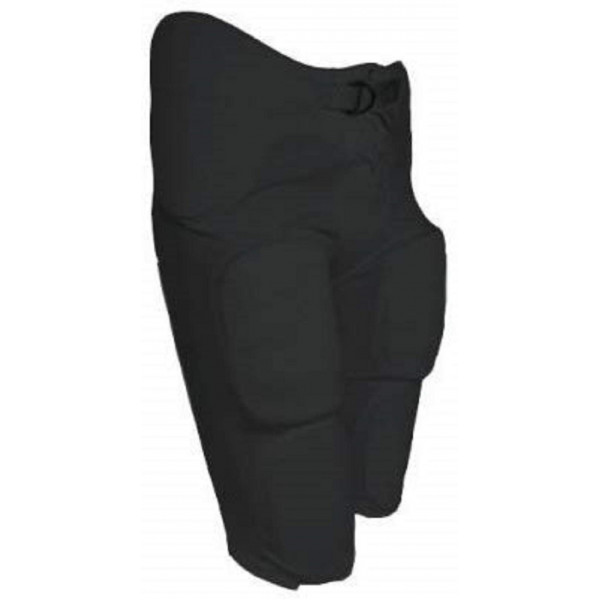 TAG Pantalón de fútbol integrado para jóvenes - Almohadillas cosidas para cadera, muslo, cola y rodillas - Espalda de 3 piezas - Bragueta abierta con cinturón elástico y medio tejido - Ideal para práctica de fútbol - Negro - X-Small
