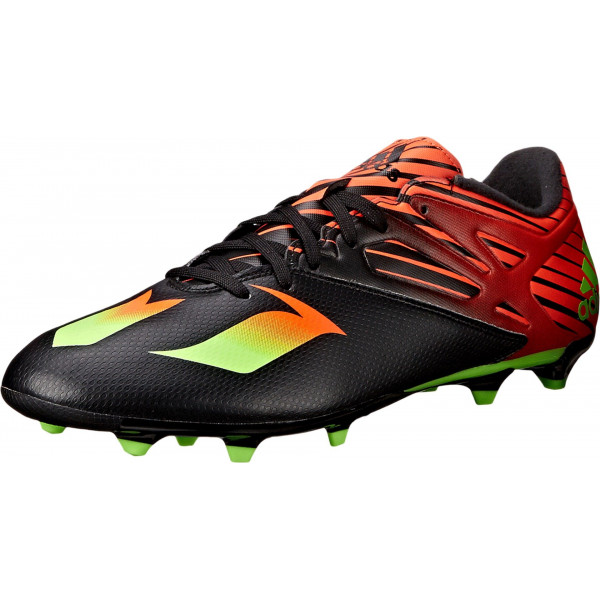 Zapato de fútbol adidas Performance Messi 15.3 para hombre, negro/verde choque/rojo solar, 12 M US