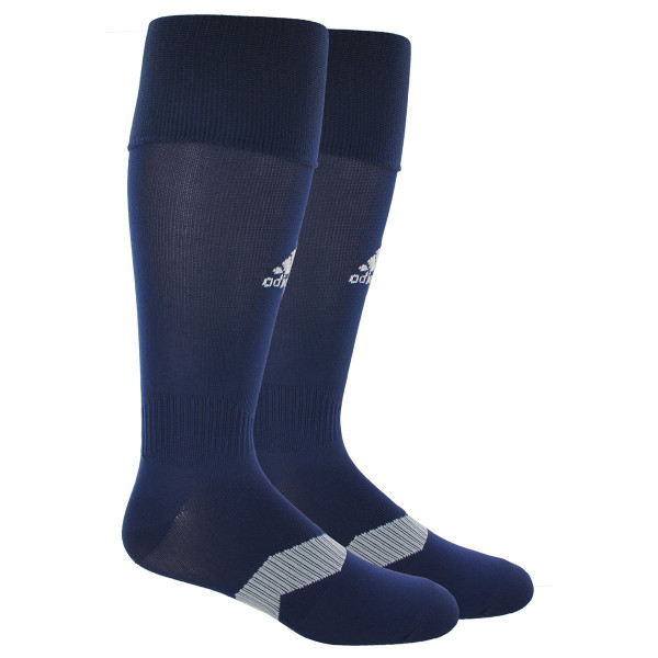 adidas Metro 4 Calcetines de fútbol para niños, niñas, hombres y mujeres (1 par), azul oscuro/blanco/gris claro/4, X-Small