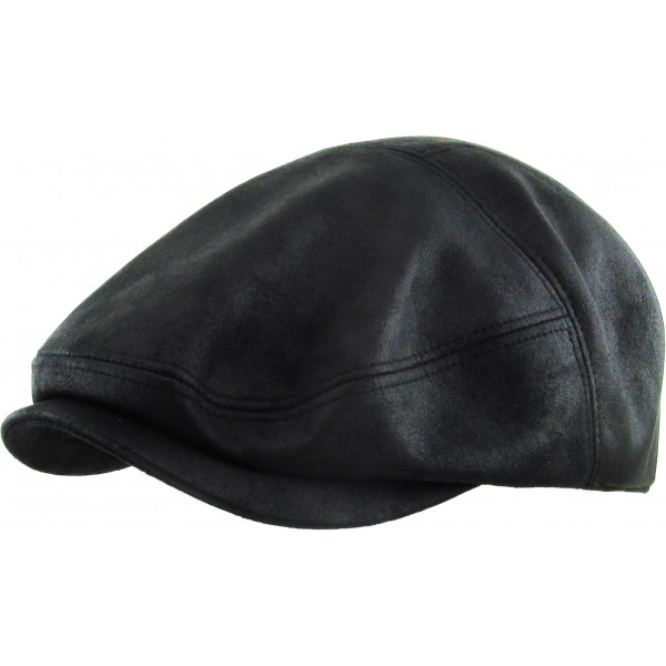 KBL-100 BLK L/XL Piel sintética Ascot Ivy Newsboy Hat Conducción Golf Cap Gatsby Cabbie