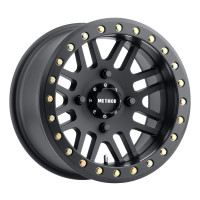 Method Race Wheels 406 UTV Beadlock Negro mate 15x8 4x136, 0 mm de desplazamiento 4,3 Espacio de retroceso, MR40658047544B