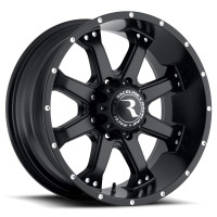 Raceline Wheels 991B ASSAULT Rueda negra 18X98X165.1 Patrón de pernos 0.000 in Offset/(5B/S) 8 radios Aluminio Ruedas de coche de pasajeros, repuesto de tamaño completo Llantas de coche negras