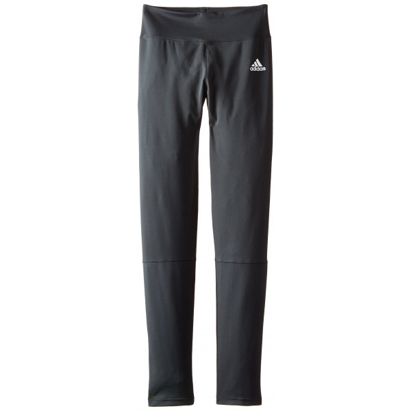 adidas Big Girls 3 Strip Block Tight, Negro/Blanco, XL