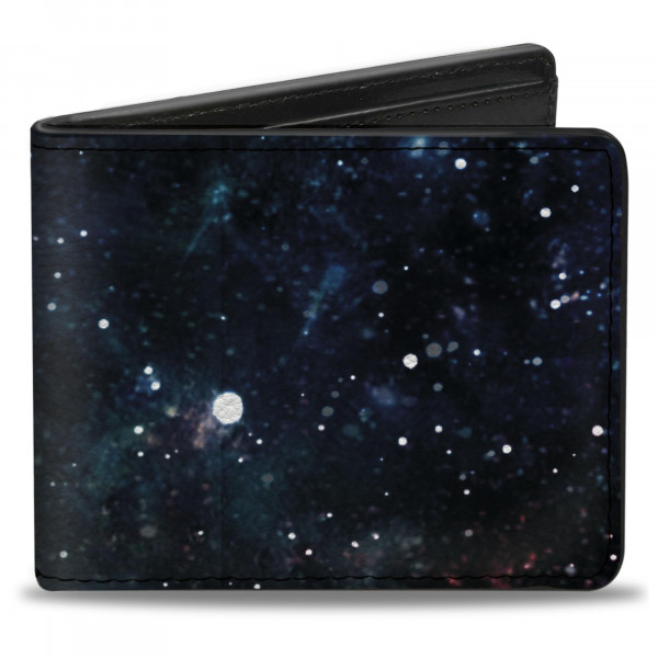 Cartera plegable unisex para adultos con hebilla, Galaxy Collage, 4.0 x 3.5 US