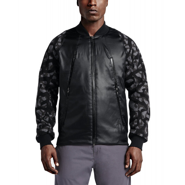 Chaqueta Nike para hombre AIR JORDAN FLIGHT MEMBER 706724-021_M - GRIS OSCURO/NEGRO