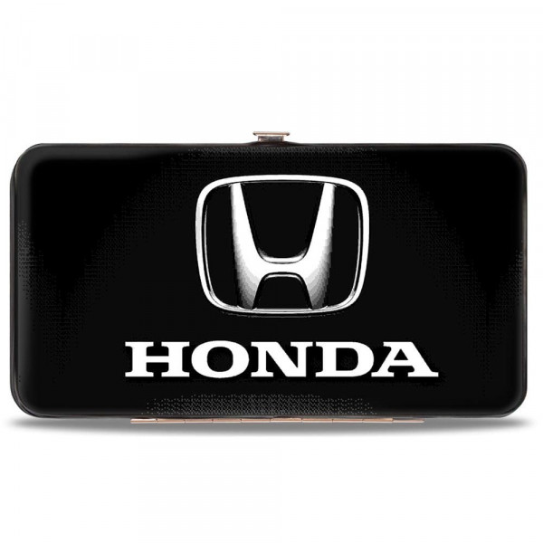 Honda 3-D Logo Negro/Plata/Blanco - Cartera con bisagras