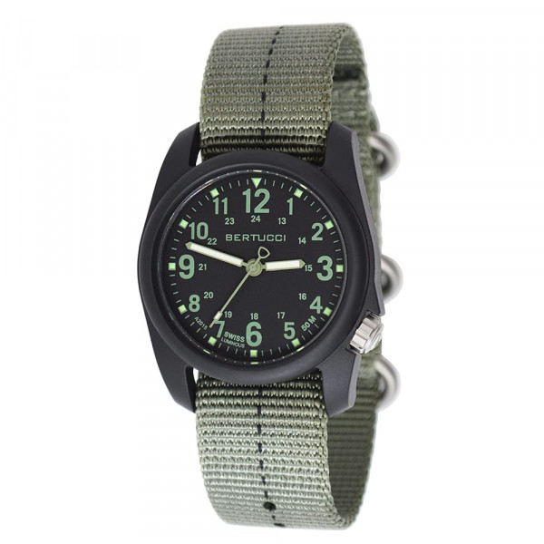 Reloj de campo Bertucci DX3 para hombre | Defensor monótono | Tecnología suiza superluminosa | Diseño innovador, construcción duradera, comodidad ligera | 11040