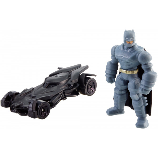Hot Wheels Batman v Superman Dawn of Justice Vehículo blindado Batman Mini y Batimóvil