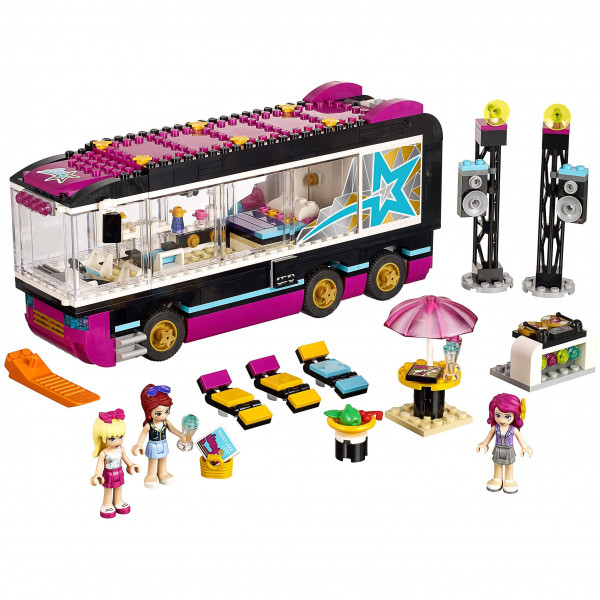 LEGO Friends 41106 Kit de construcción del autobús turístico de la Estrella del Pop