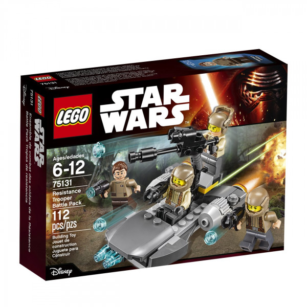 Paquete de batalla de soldados de la resistencia LEGO Star Wars (112 piezas)