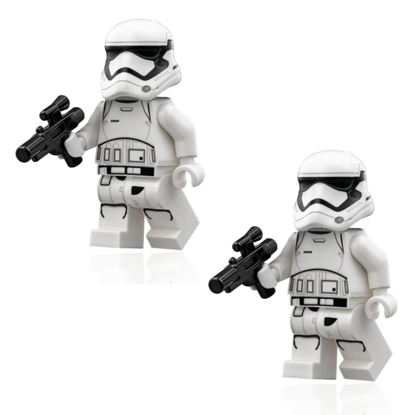 Minifigura LEGO Star Wars The Force Awakens - Paquete de 2 Stormtrooper de primer orden con pistolas bláster