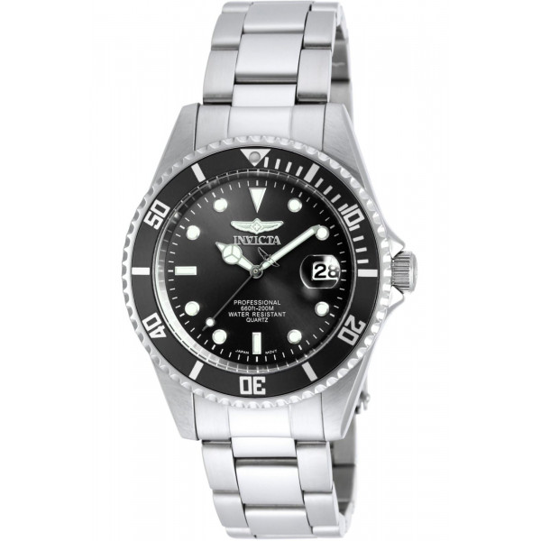 Invicta 8932OB Pro Diver Reloj analógico de cuarzo plateado para hombre