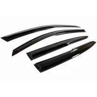 Cuztom Tuning Deflector protector de lluvia para ventana ahumada estilo ondulado JDM compatible con Honda Accord Sedan 2003-2007 7TH